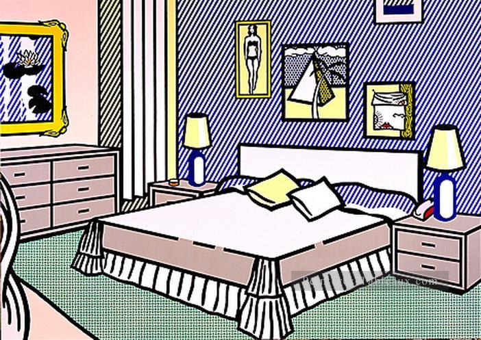 interior with water lilies 1991 Roy Lichtenstein Oil Paintings